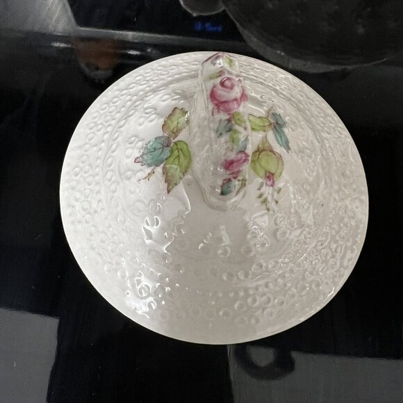 Spode's Jewel Porcelain China - Billingsley Rose Creamer and Sugar Bowl w/Lid - Picture 9 of 14